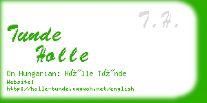 tunde holle business card